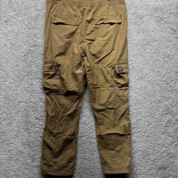 Aeropostale Utility Cargo Pants 8459 Mens LARGE Brown Relaxed Fit Drawstring EUC - Picture 8 of 14